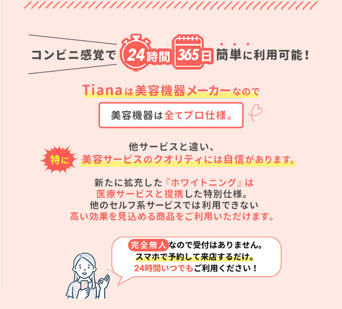 コンビニ感覚で24時間365日簡単に利用可能